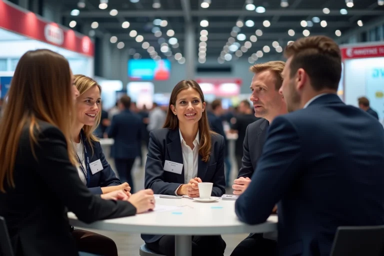 Groupe de professionnels lors d'une conférence ecommerce